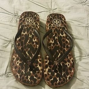 ECU Tory Burch flip flops